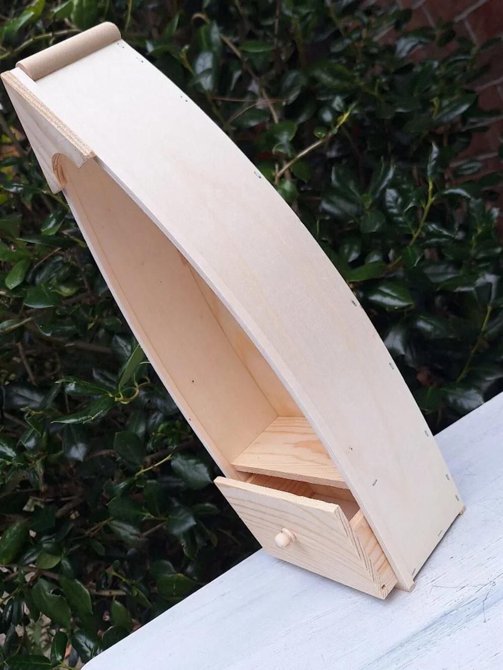 Wood Wall Shelf Display Boat Canoe Sailing Theme Drawer Wooden Curio Cabinet